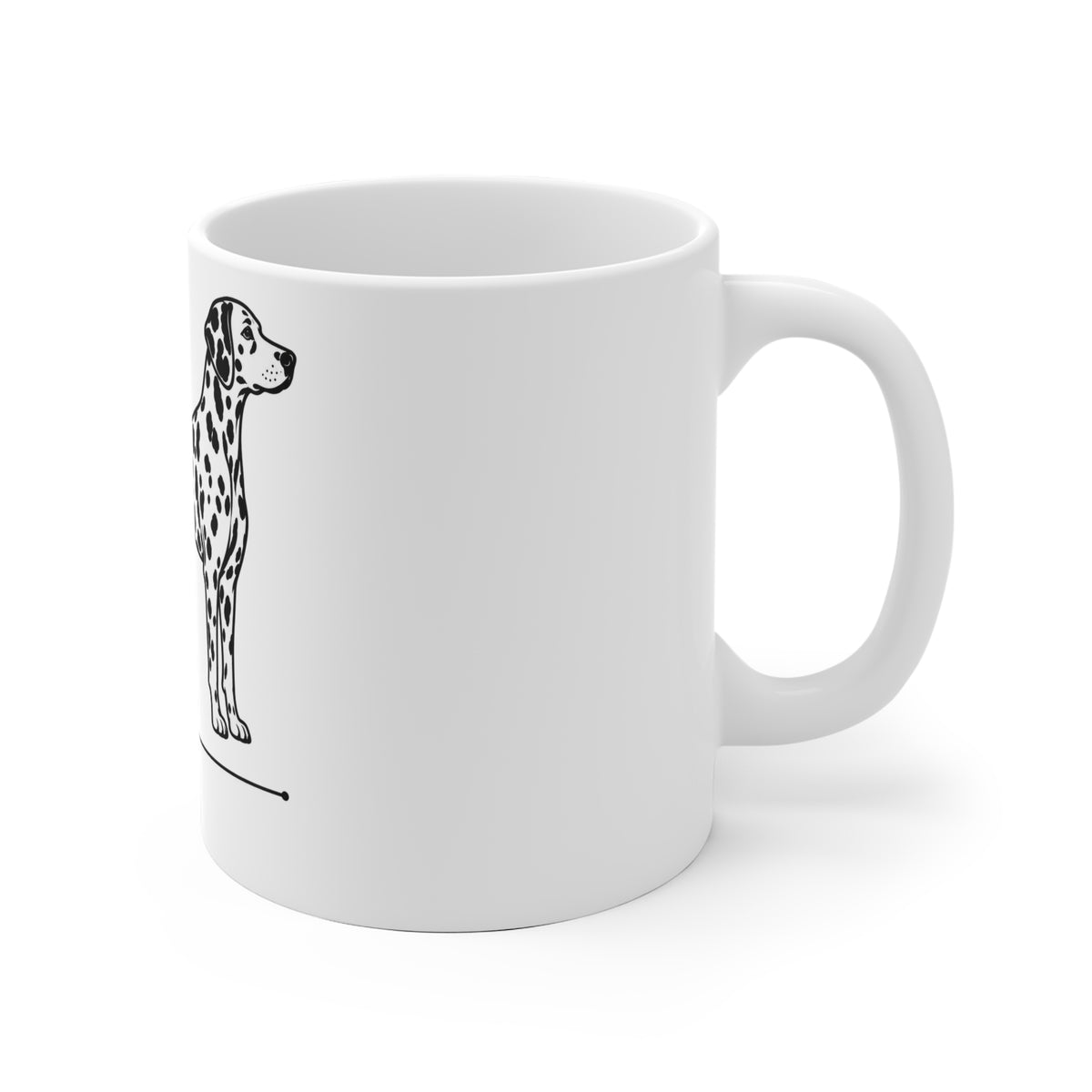 Dalmatian Dog Ceramic Mug — Minimal Paw Print Design